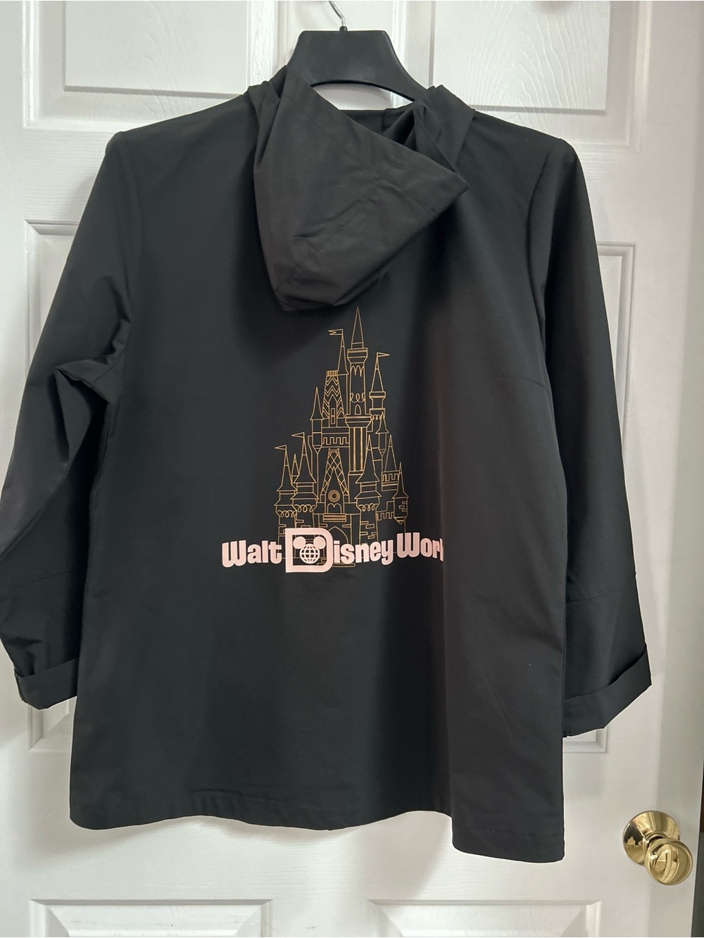 Disney Black Hooded Raincoat with Pink Graphic - Picture 3 of 3